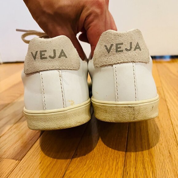 VEJA Low Esplar Leather Lace-Up Sneakers | White Great Condition Size 9 - Picture 11 of 16